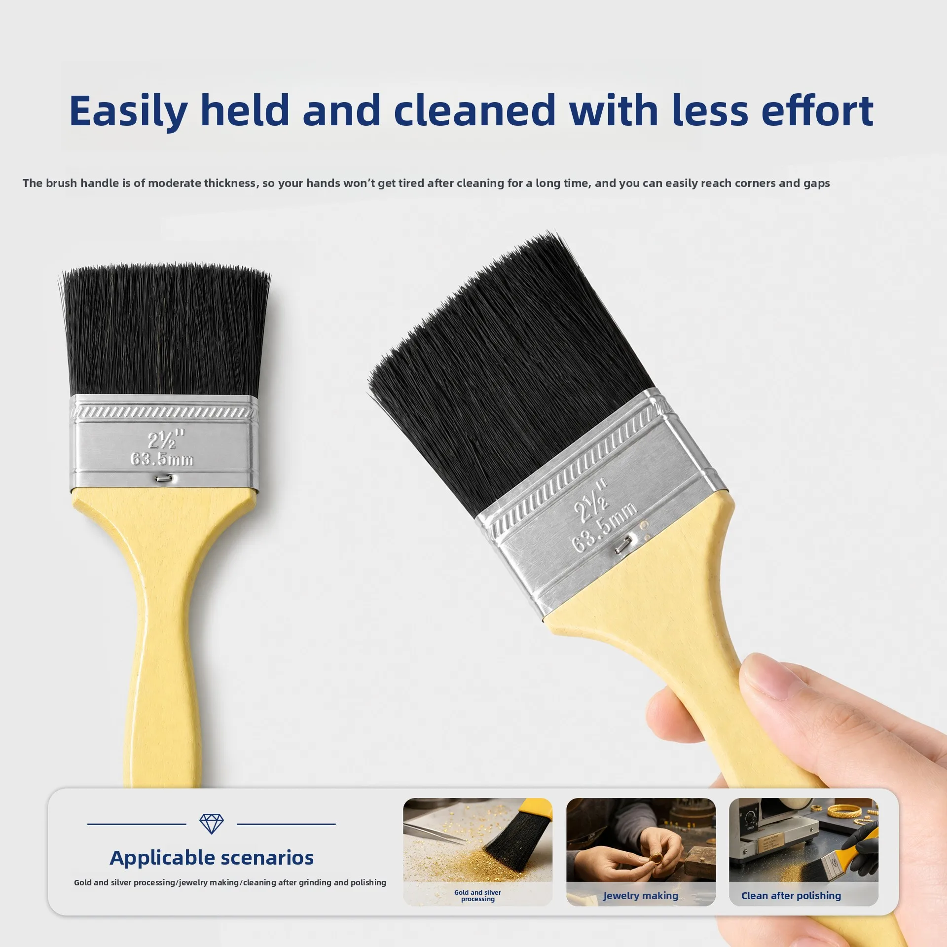 Gold Powder Collection Brush for Jewelry Making - Durable Anti Static Cleaning Tool for Goldsmith Dust Recovery Recycling Kit