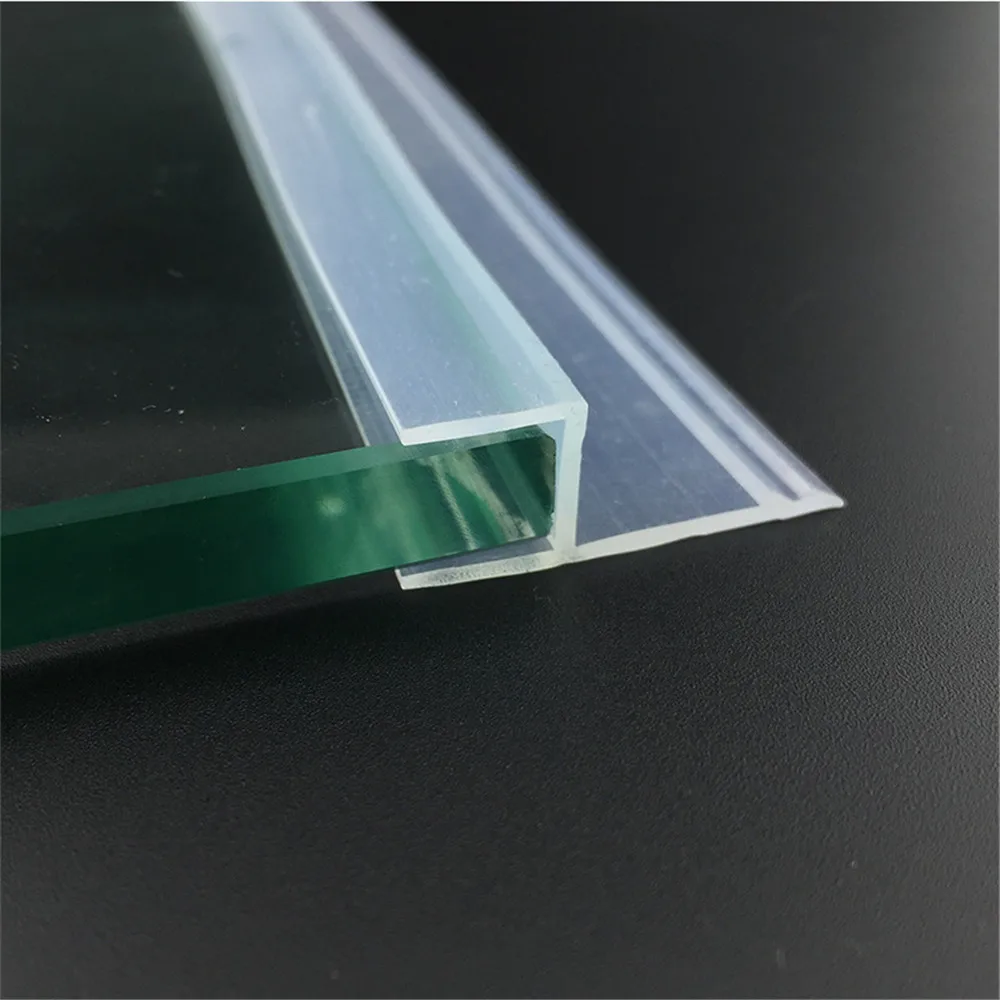 h-Shaped Shower Glass Seal,10m,Silicone Sealing Strip for Shower Stall & Enclosure,Frameless Glass Door & Window Draft Stopper