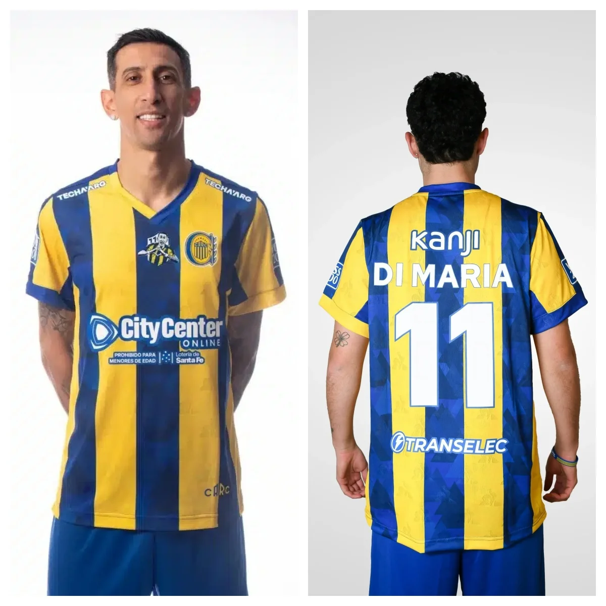 Rosario Central Ángel Di María 3D-Druck Fußballtrikot Herren Sommer Sport T-Shirt Atmungsaktiv Schnelltrocknend Streetwear Kleidung – Detail 3