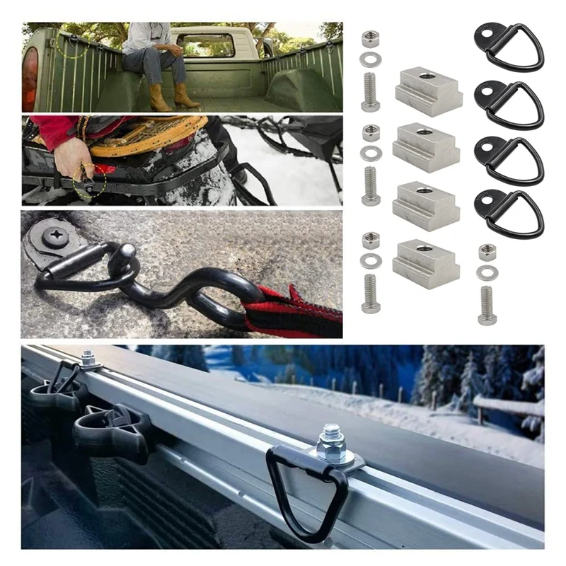 Bed Deck Rails Cleat Tie Down Anchors Rings Trailers Hook Cargo Bolt For Toyota Tacoma