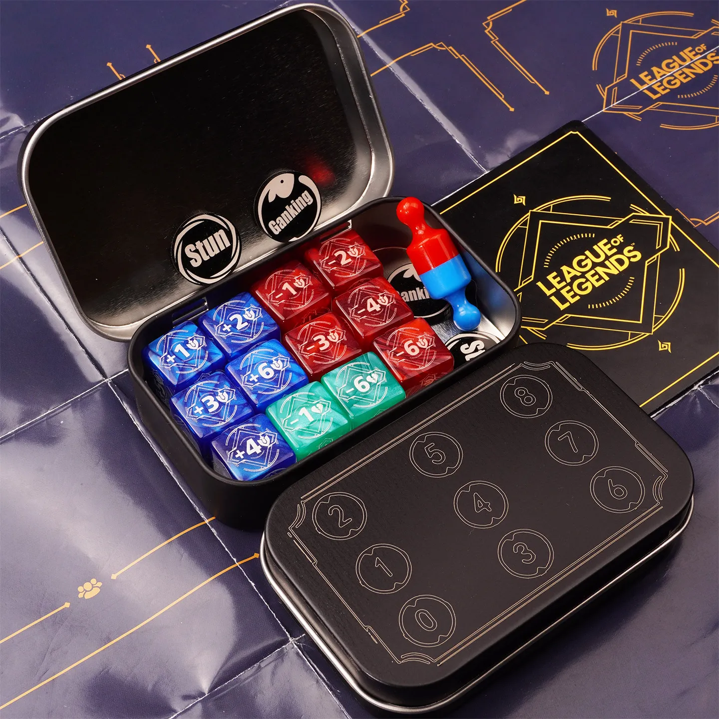 English Riftbound Card Battle Indicator Set Scorer Attack Power Cost Ordinary Combat Power Acrylic Dice STUN Board Game Toy Gift