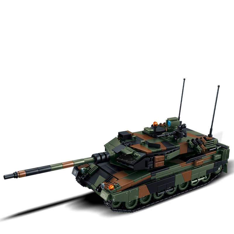 Soldados do exército militar guerra mundial 2 leopardo 2a6 tanque de batalha principal modelo montagem blocos de construção tijolos brinquedos para crianças presente