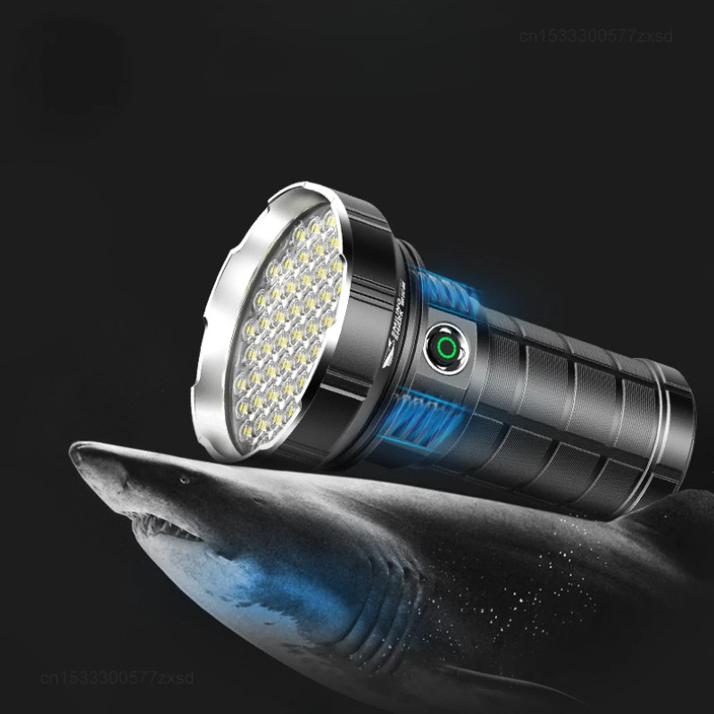 Youpin SMILING SHARK 5 Lighting Mode Strong LED Flashlights USB Fast Charging Portable Spotlight Long-Range Camping Flashlight