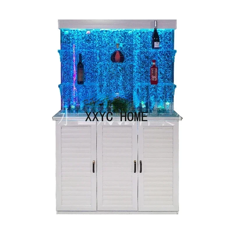 

Wine Cabinet with Fish Tank Screen Living Room Hallway Porch Cabinet Shoe Cabinet