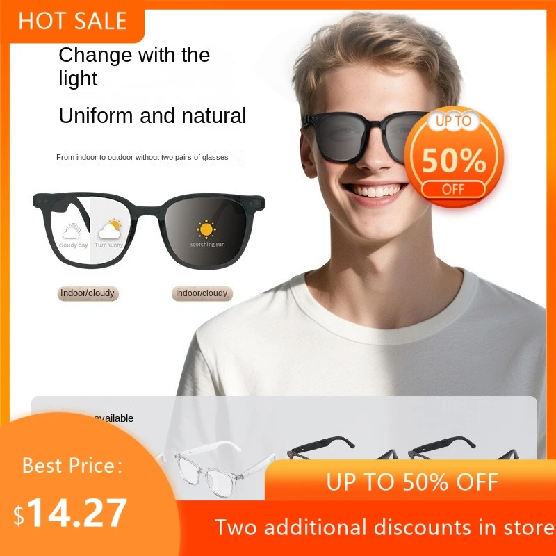 

Смарт-очки Bluetooth с градиентными цветными линзами для прослушивания музыки, звонков, езды на велосипеде, вождения, перевода текста. Хит 2026 года.