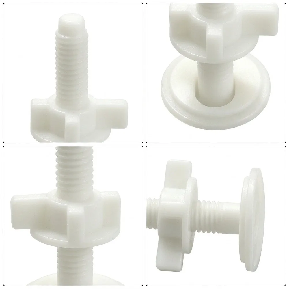 Plastic Toilet Seat Replacement Kit 10 Bolts 10 Washers 10 Nuts Compatible with Conventional Toilet Seat Designs