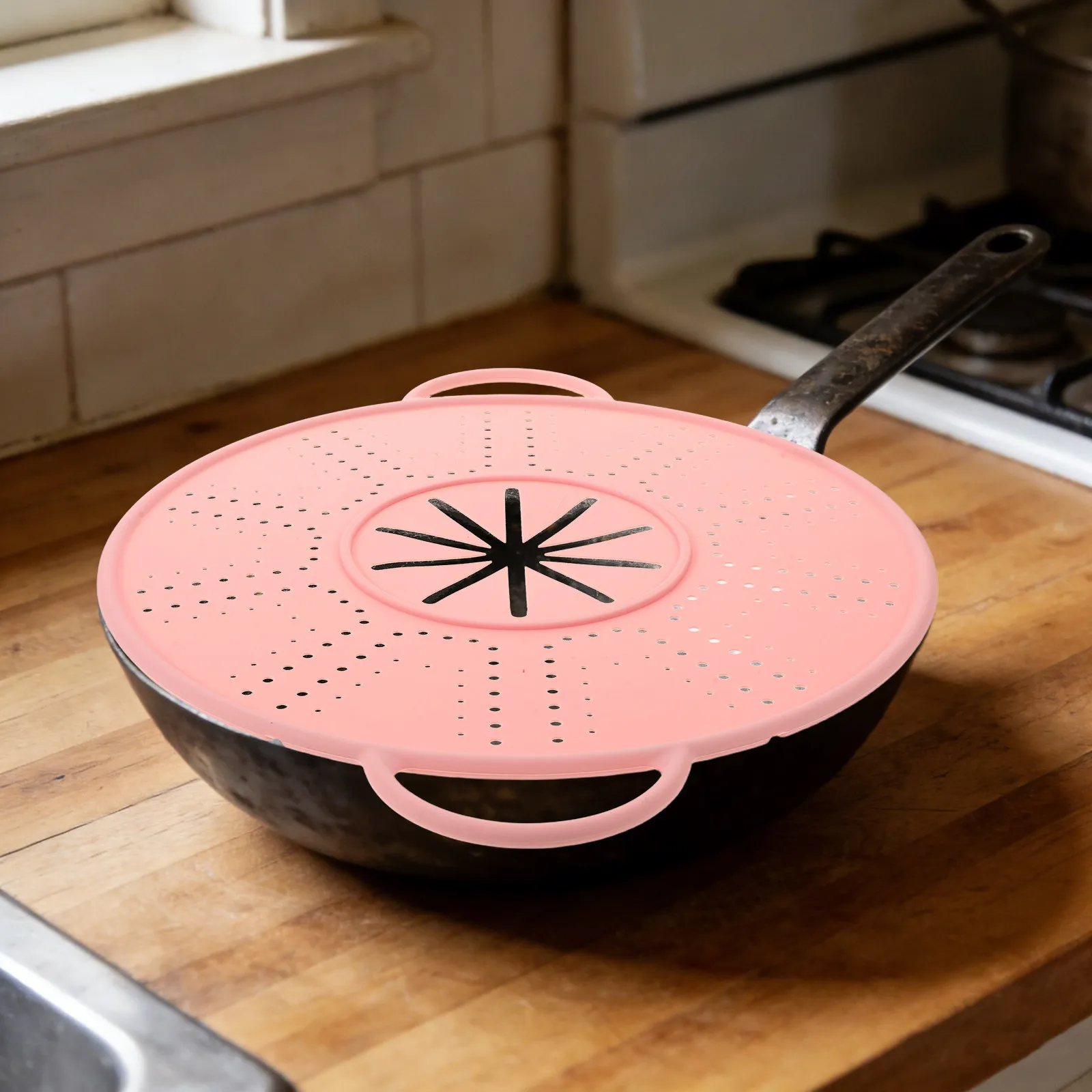 13 Inch Flexible Silicone Splatter Cover for Frying Pan Dishwasher Safe Heat Resistant Grease Splatter Guard for Cooking Stove