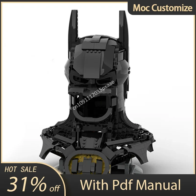

1065 шт., маска для супергероев Moc Movie, совместимая с 76139 Бэтмобилем, строительные блоки, сделай сам, креативная сборка, кирпичи, игрушки, подарок для детей