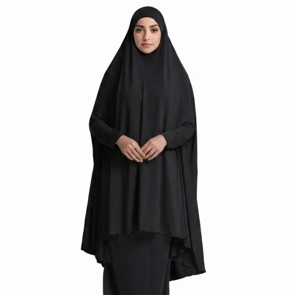 

Caftan Plain Muslim Abayas Modest Wear Soft Full Cover Hijab Traditional Elegant Islamic Dress Women
