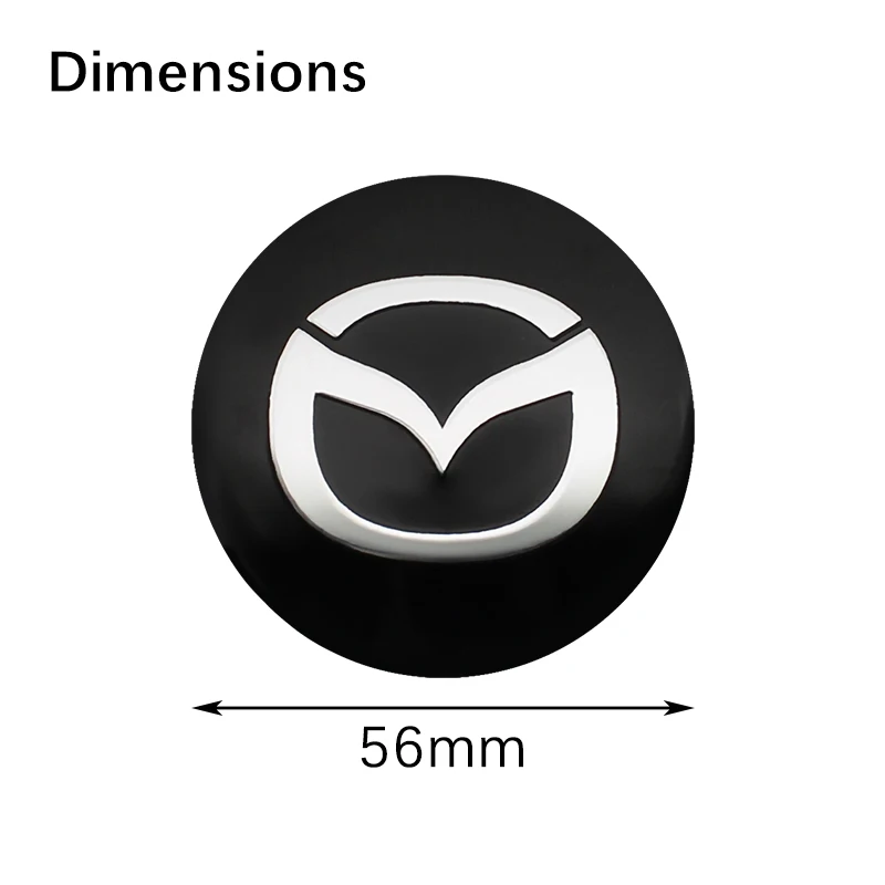 4pcs 56mm Car Badge Emblem Wheel Center Hub Caps Stickers For Mazda 3 5 6 Atenza Axela Demio CX3 CX5 MP MS RX8 CX30 Accessories