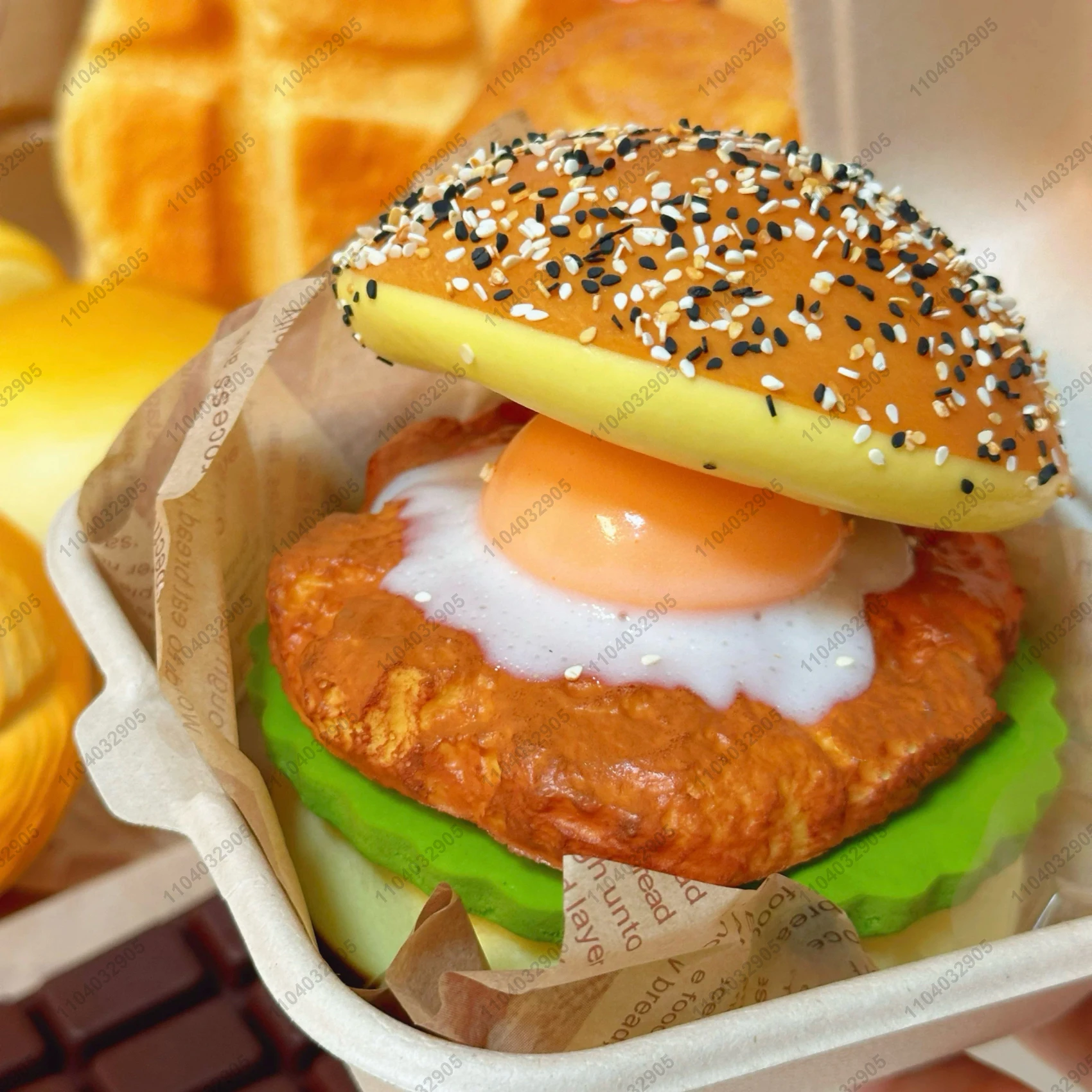 Juguete Blandito de Hamburguesa Grande de Carne de Res de Levantamiento Lento - Juguete Antiestrés para Relajar la Mano con Rebote Lento en Capas