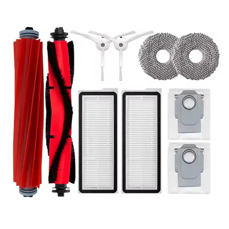 A24P para aspiradora Roborock Q Revo Maxv/P10 Pro, Kit de piezas de repuesto (12 uds), cepillo principal, bolsa para polvo, filtro Hepa y fregona Cl