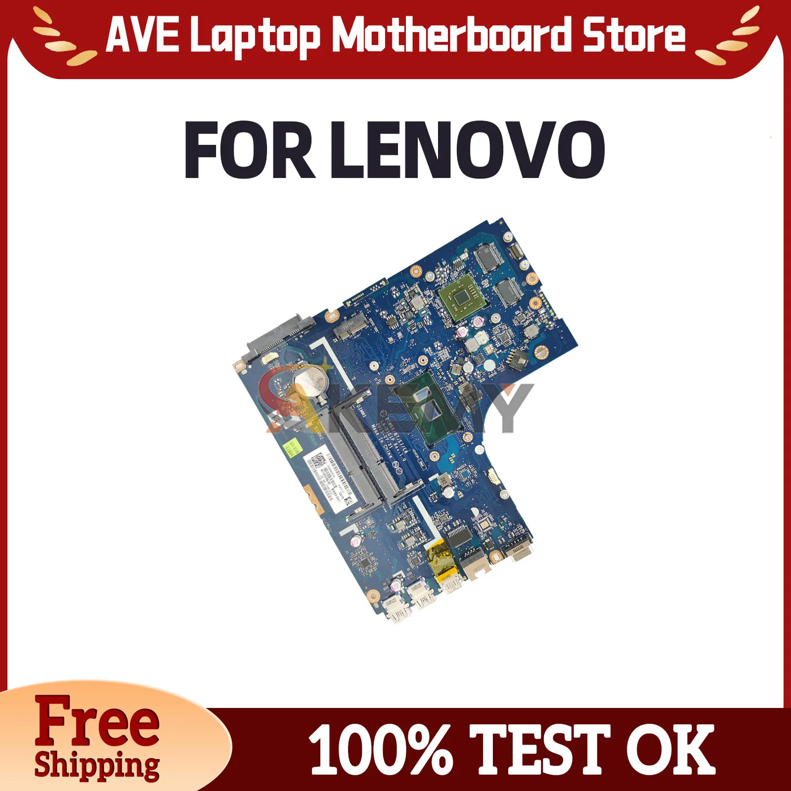 

5B20K75566 Motherboard For LENOVO Ideapad B51-80 E51-80 LA-D101P Laptop Mainboard i3 i5 i7 6th Gen V2G Fully Tested