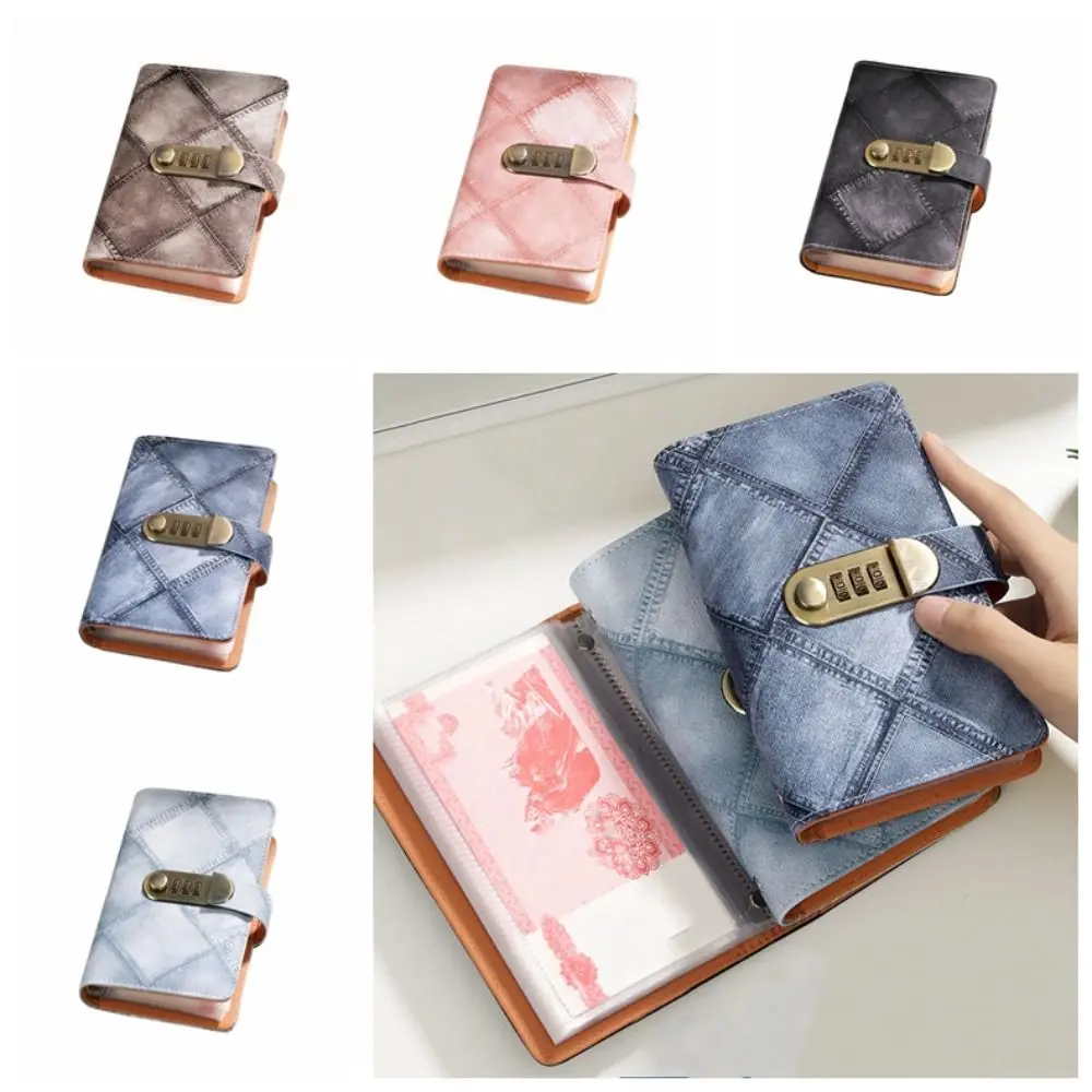 50Sheets Envelop Savings Challenges Book PU Leather Portable Budget Binder with Lock Wallet Storage Cash Envelopes