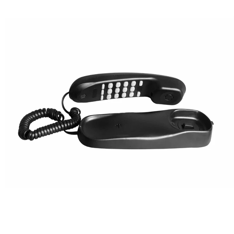 Telefone parede com fio, telefone Trimline fino para hotel, conjunto telefone fixo parede