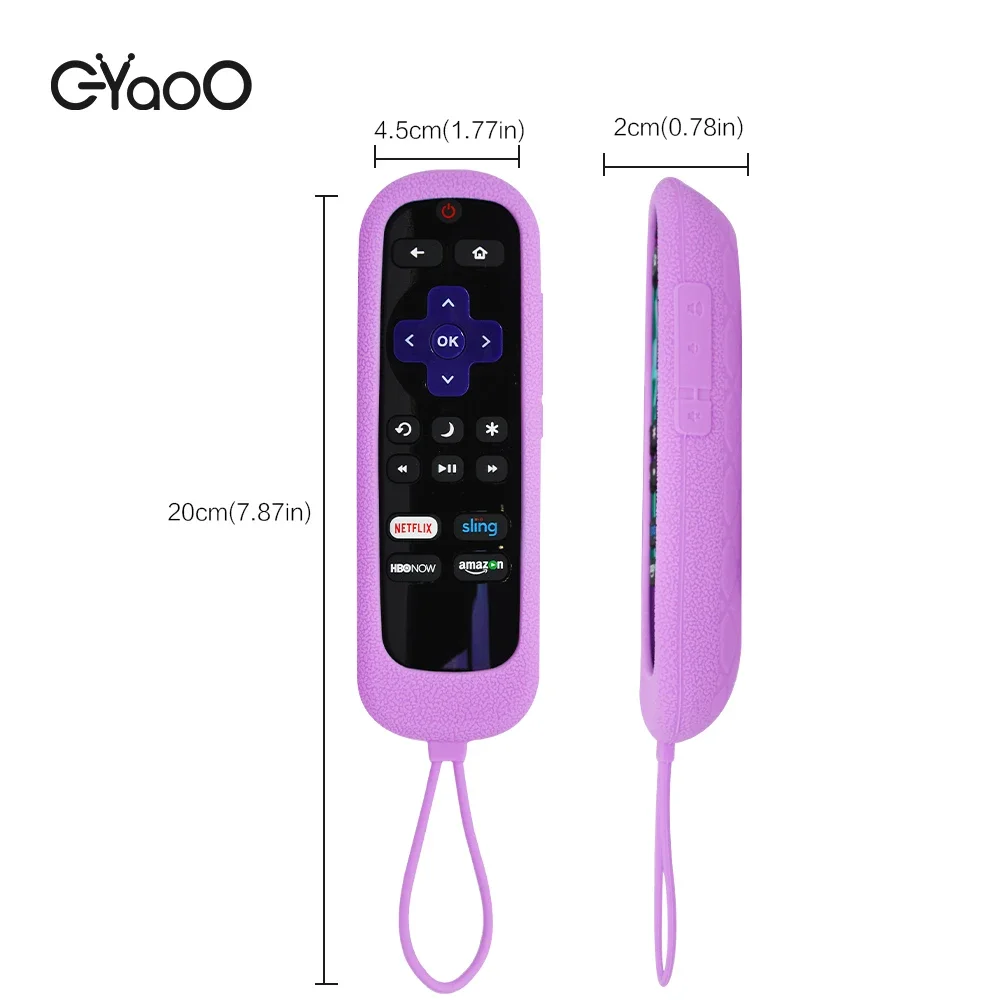 Roku Remote Case for TCL Roku TV Steaming Stick/Express Silicone Protective Replacement Skin Glow in the Dark