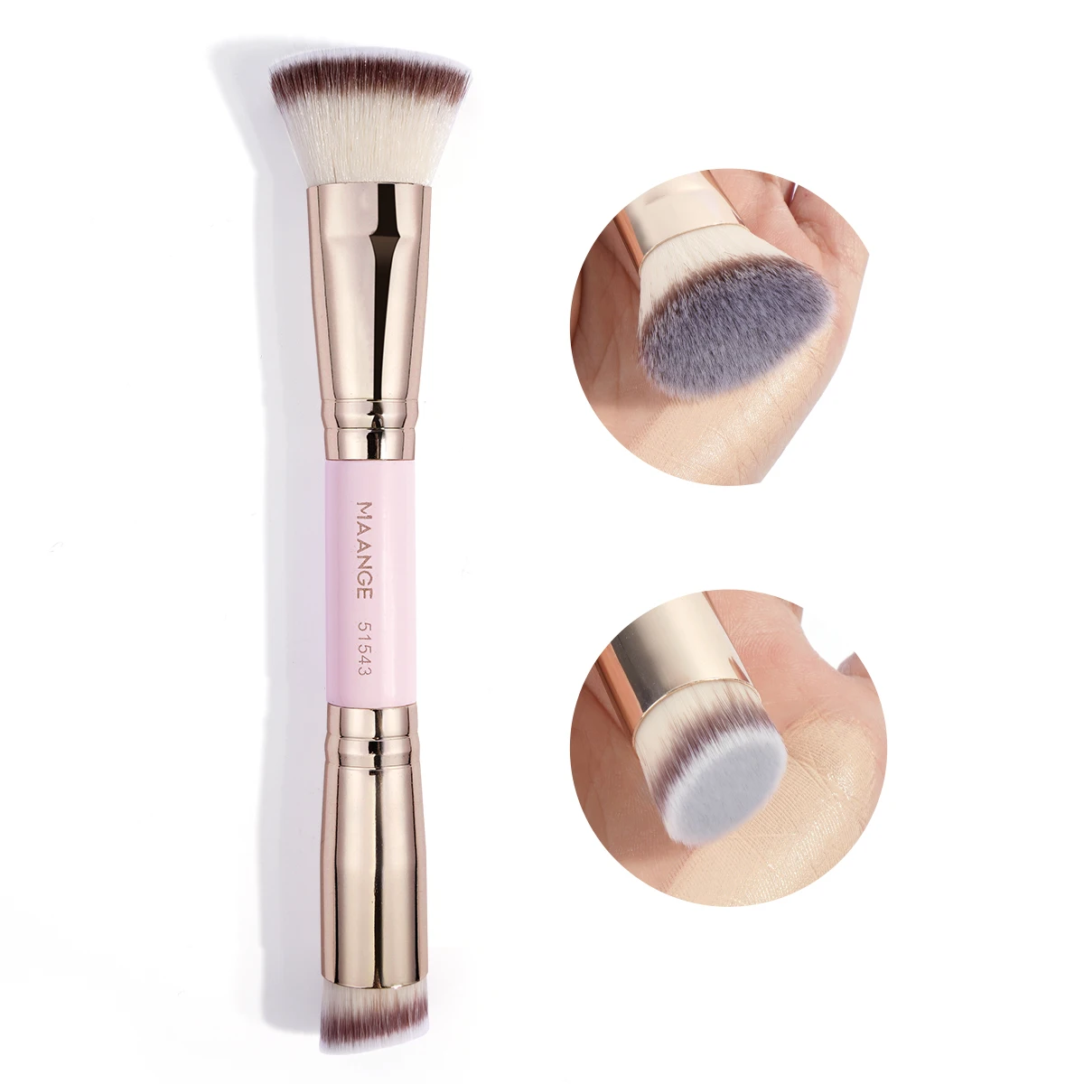 Conjunto de pincéis de base, 2 peças, para creme líquido, pó, contorno, polimento, corretivo, pincel facial, maquiagem cosmética, kit de ferramentas de beleza