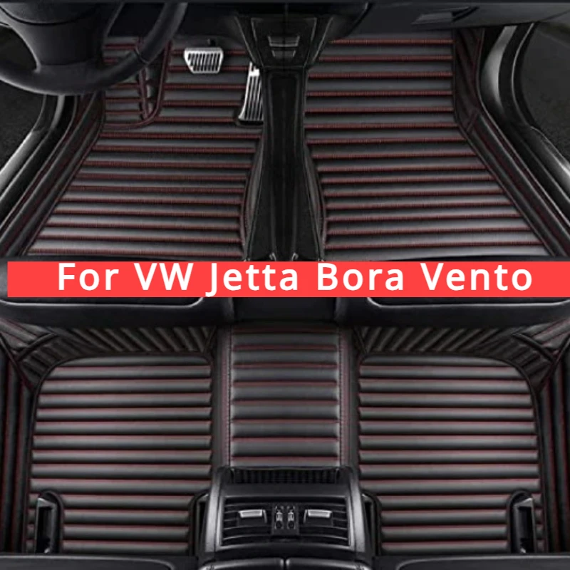 

Автомобильные коврики на заказ для VW Jetta Bora Vento Foot Coche, автомобильные аксессуары, водонепроницаемые кожаные Коврики для ног 1998-2000-2019