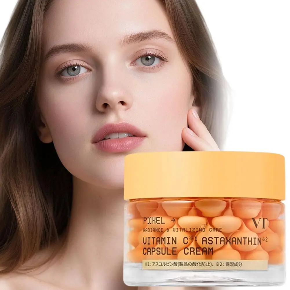 

50ml Vitamin C Astaxanthin Capsule Cream Portable Single Use Antioxidant Anti Wrinkle Cream Improve Dullness Hydrate Skin Daily