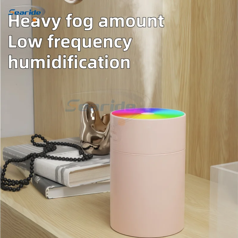200ML Car Air Humidifier Portable Mini Spray Mist Humidifier with LED Light USB Powered Essential Oil Diffuser For Bedroom Home