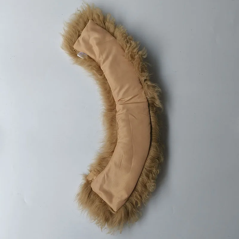Damen Winter Echt-Lammfell-Schal Modischer Warmer Dicker Luxus Echtfell-Schal für Frauen – Detail 10