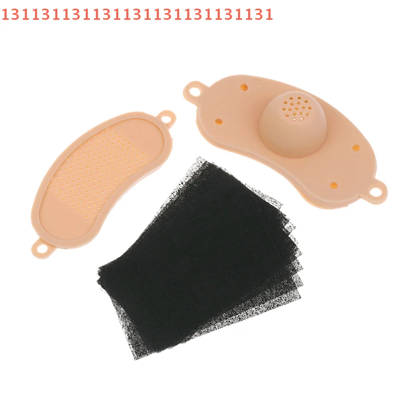 لوازم العلاج لإعادة تأهيل الحلق قناع فحم الحنجرة الكامل غطاء غبار القصبة الهوائية من السيليكون