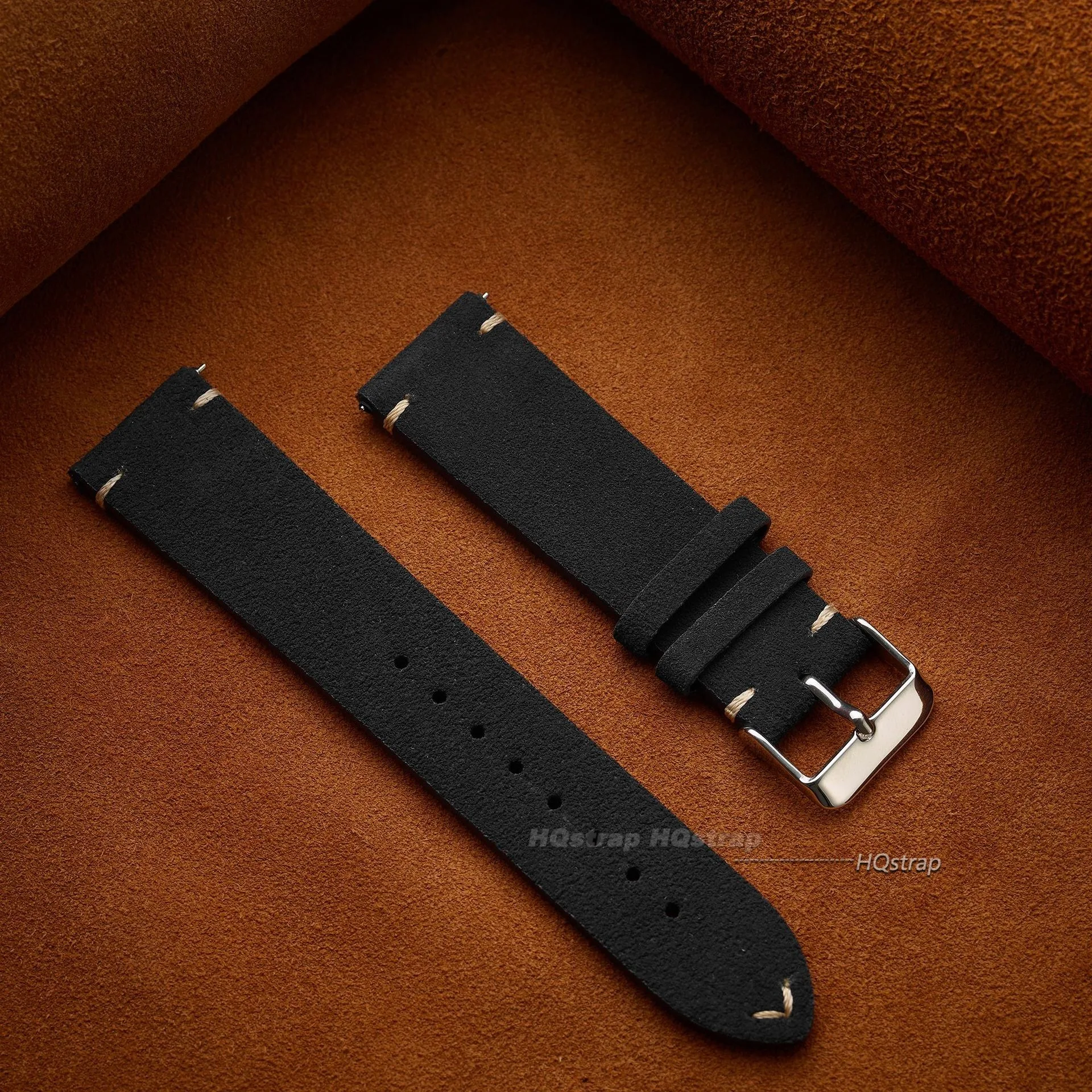Wildleder Echtleder Uhrenarmband 16mm 18mm 20mm 22mm für Seiko Quick Release Vintage Handgemachtes Band Hochwertiges Armband