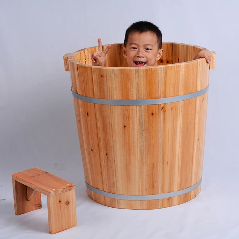 Bathtub Ice Bath Tub Sauna Wood Mobile Foot Washer Newborn Bathroom Tubs Baby Hot Outside Adults Badewanne Adult Portable