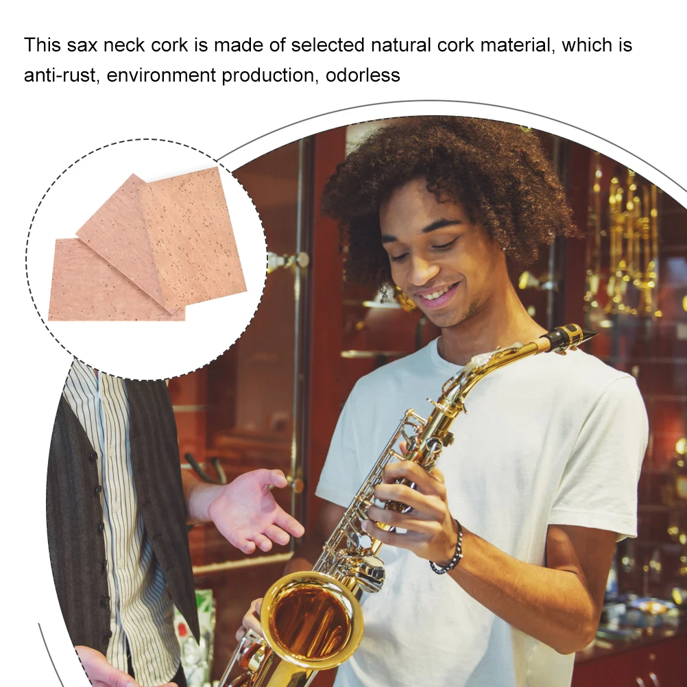 

3Pcs Universal Sax Neck Cork Sheets for Saxophone Repair High Durability Flexibility Noise Resistance Abrasion Resistant Cork