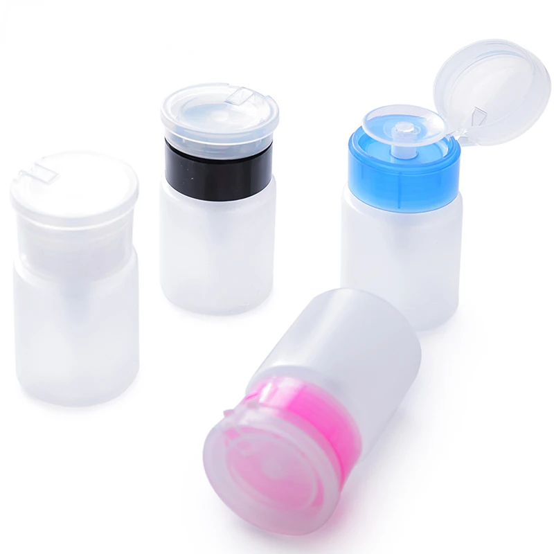 Mini Bomba Dispenser para Nail Art, Garrafa Vazia, Acrílico Gel Polonês Removedor, Limpador Recipiente Líquido, Armazenamento, Pequena Pressão, 60ml