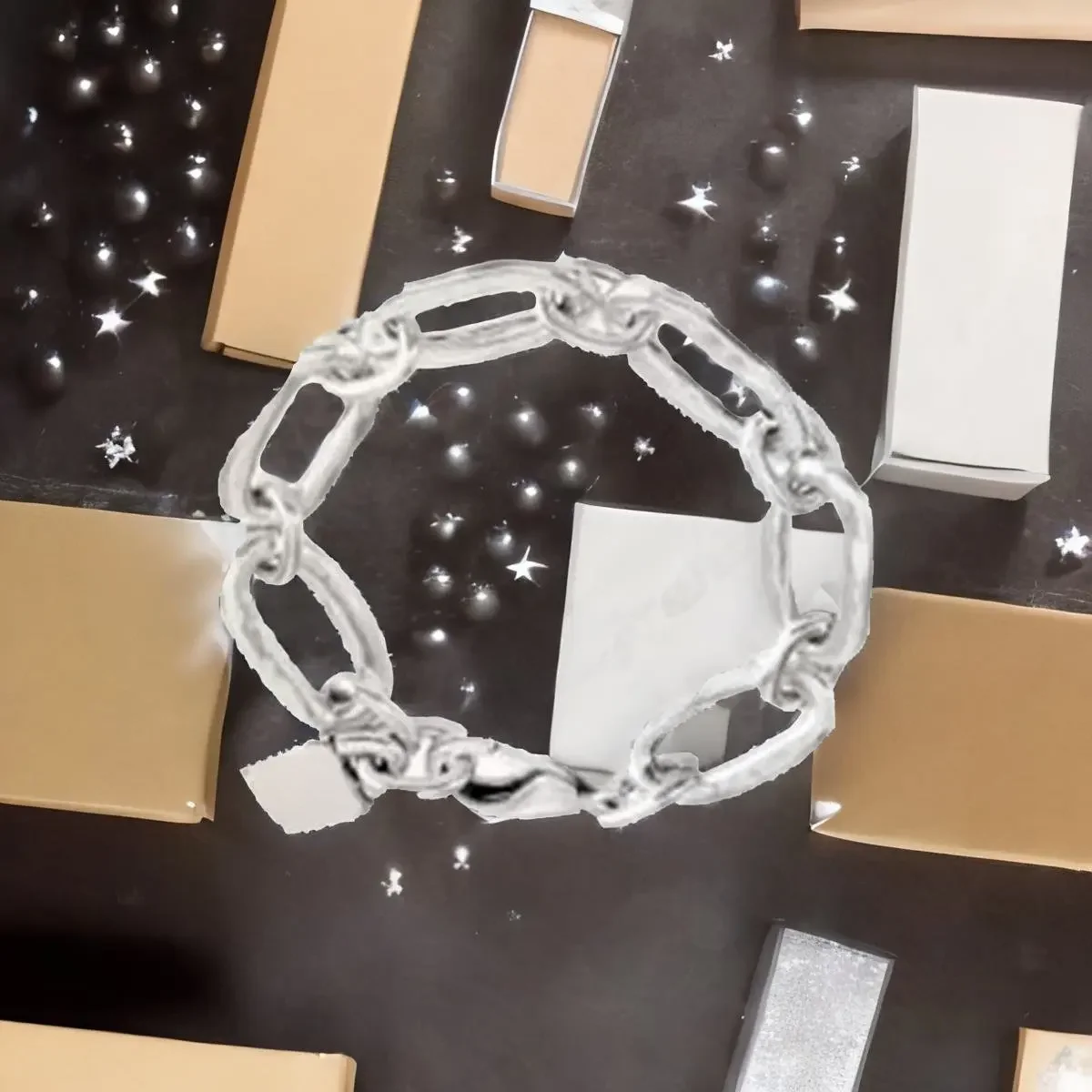 

Топ, новинка, подходит UNO DE 50, модный гальванический браслет из серебра 925 пробы, 14-каратное золото, нишевый ювелирный подарок