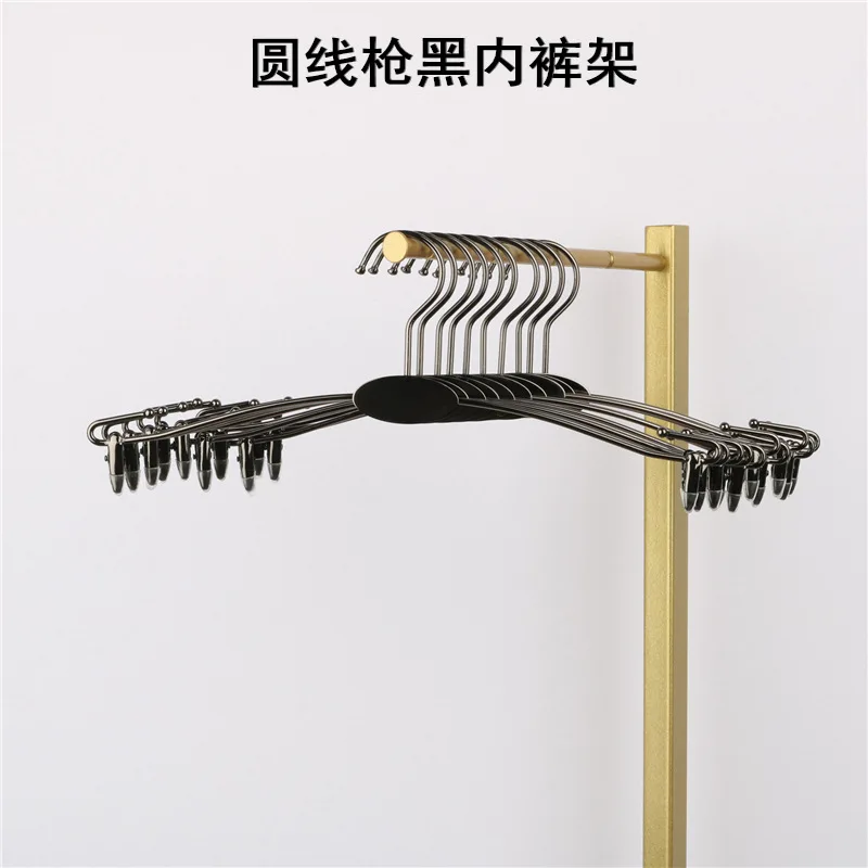 

10pcs/Lot Metal Underwear Bra Rack Gold Durable Fashion Adults Clothes Hangers Hooks Lingerie Shop Display Hanger with Clips