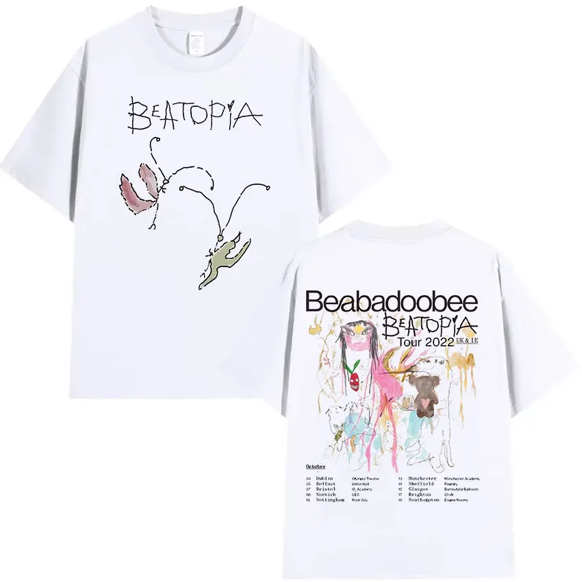 Beabadoobee Beatopia 2024 Album T Shirt Men Women Retro Aesthetic Fashion T-shirts Harajuku Oversized Cotton T-Short streetwear