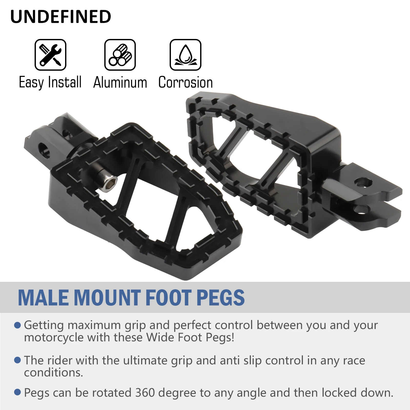Front Foot Pegs Riot Footrest Pedal For Harley Softail FLDE Deluxe FLHC Heritage Classic FLSB Sport Glide FXBR Breakout 18-2023 view 2