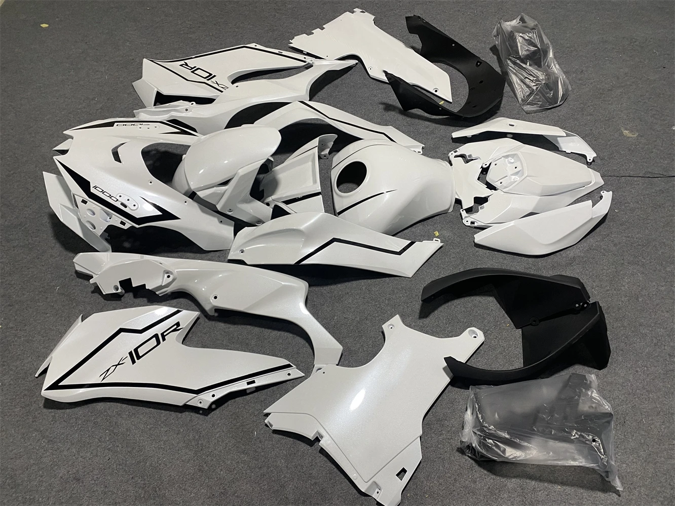 Motorcycle Fairings Kit for Ninja ZX-10R 21 22 ZX 10R 2021 2022 Newest Injection Pearl white Bodywork Set