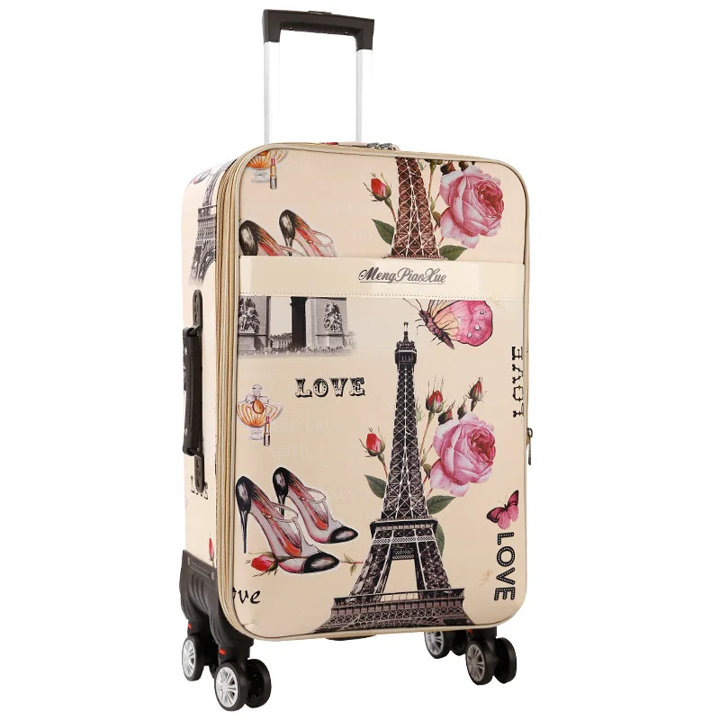 20 "22" 24 "26" 28 Inch Travelling Zachte Luxe Koffer Op Wielen Oxford Doek Rolling Bagage boarding Case Valies Gratis Verzending