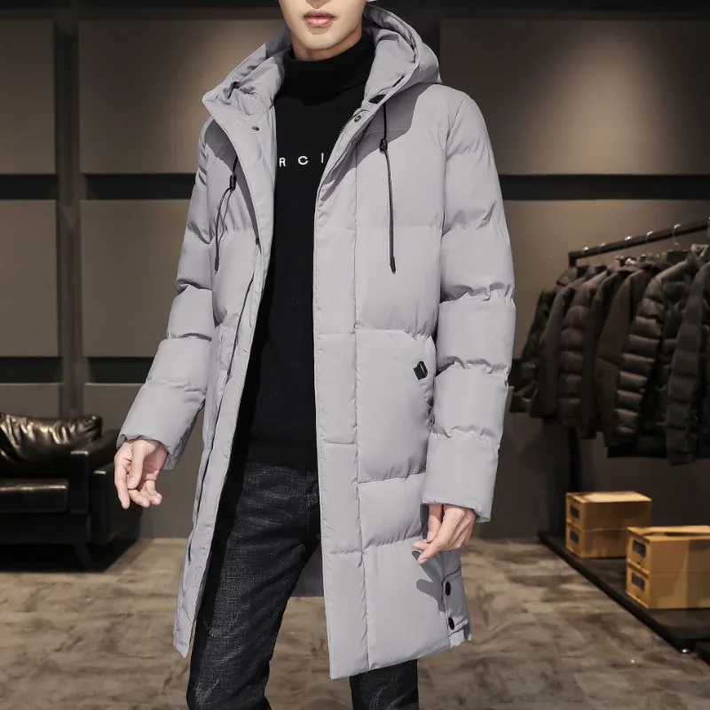 M-8XL Large Size Medium Long Padded Jacket Men's Winter Loose Hooded Padded Jacket Warm Coat Thick Down Padded Jacket