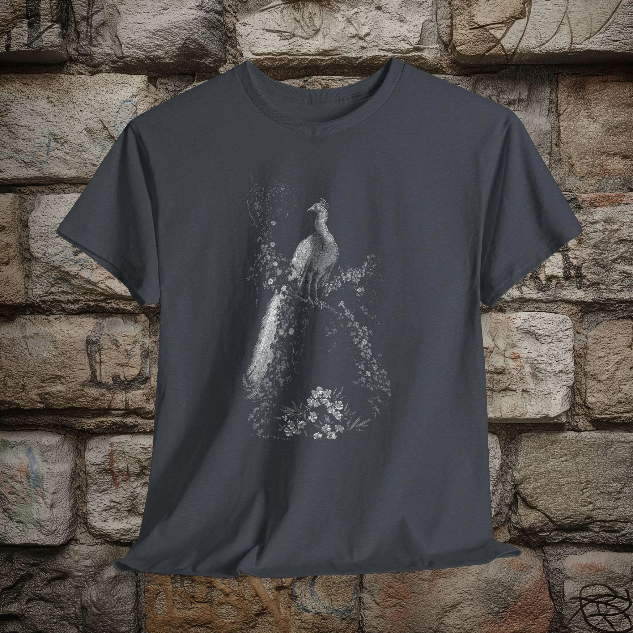 Lionel Lindsay Morning Glory White Peacock Vintage Engraving Dark Academia Vintage Goth Witch Boho Unisex Tee Men New Tee