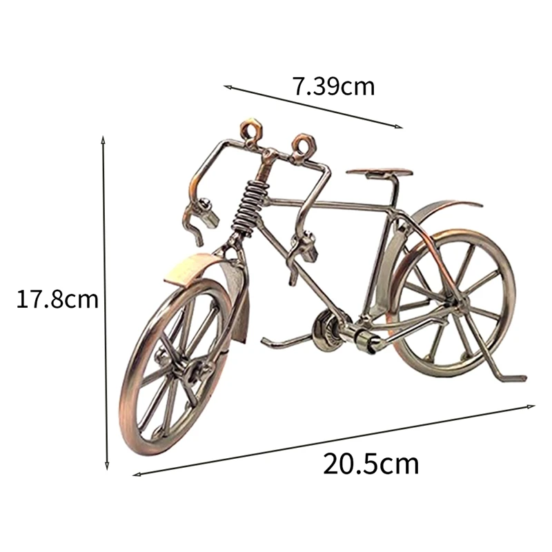 2 Pcs Bicycle Model Retro Bicycle Model Metal Bike Home Desktop Decoration Ornaments