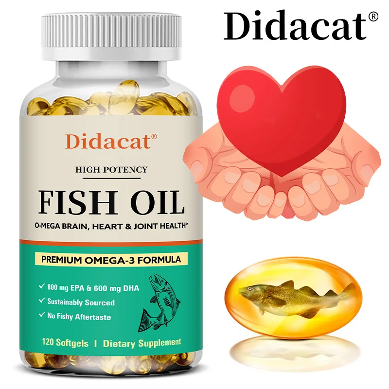 

Omega 3 Fish Oil - for Nervous System, Skin and Hair Health, Antioxidants,Improve Memory and Intelligence,DHA & EPA,Non-GMO