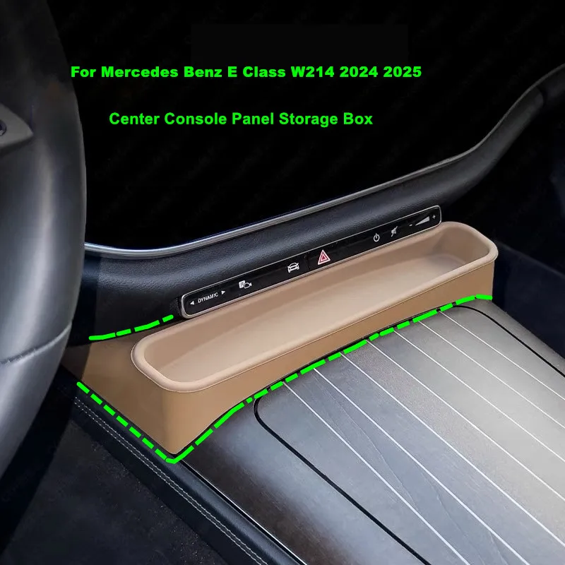 

2 Piece Car Center Console Panel Key Phone Storage Box Organizer For Mercedes Benz E Class W214 2024 2025 Interior Accessories