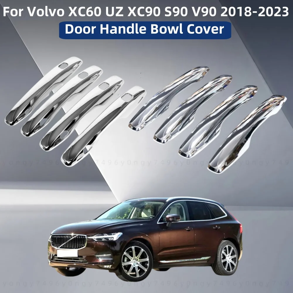 

Chrome Silver Car Accessory Door Handle Cover Trim Paste Style For Volvo Xc60 UZ Xc90 590 90 2018 2019 2020 2021 2022 2023