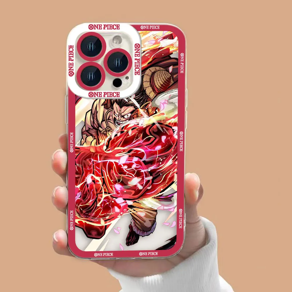One P-Piece Gear 5 Luffy Zoro Cover Clear Phone Case For iPhone