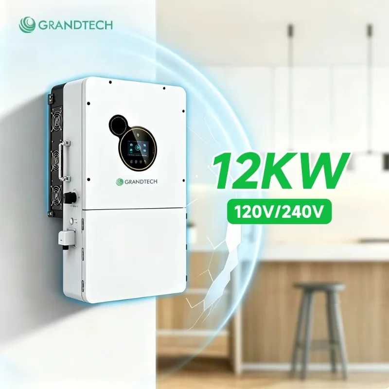 12kW 48V Split Phase Hybrid Solar Inverter 120V 240V Touch Screen Dual MPPT UL1741 Pure Sine Wave Parallel Up To 6 Units