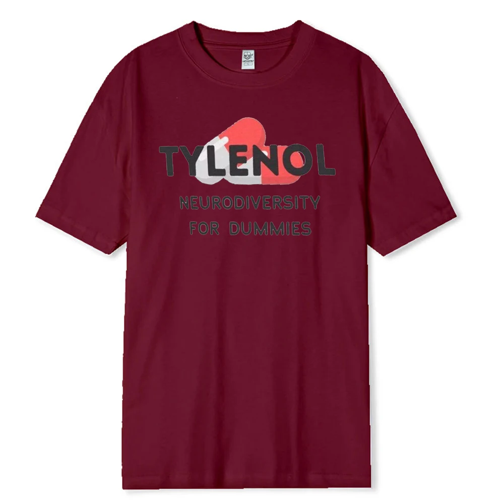 Tylenol: التنوع العصبي للدمى قميص مضحك تي شيرت Tylenol لا سبب التوحد قميص سياسي جديد في بلايز وتيز قطنية