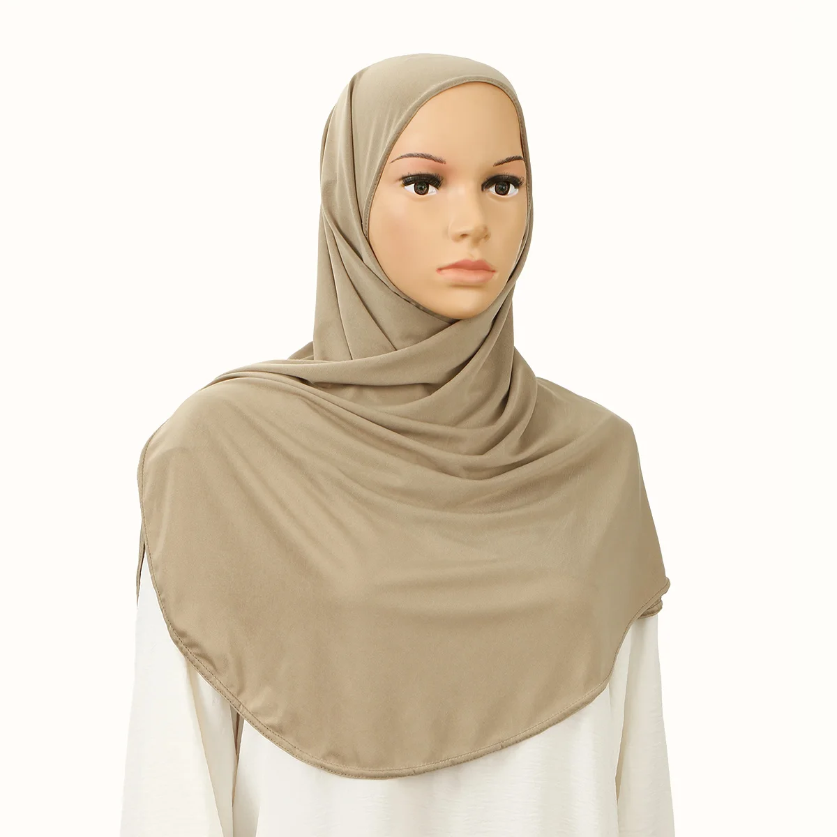 Ramadan New Arrival Fashion Instant Hijab Scarf for Women Solid Tie Back Hijab Ready to Wear Headscarf Head Cover Turban Bandana