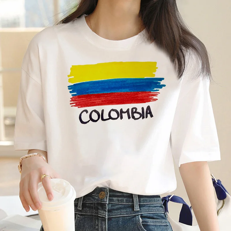 colombia summer top male harajuku kawaii grunge kawaii print t shirt graphic tees women kawaii