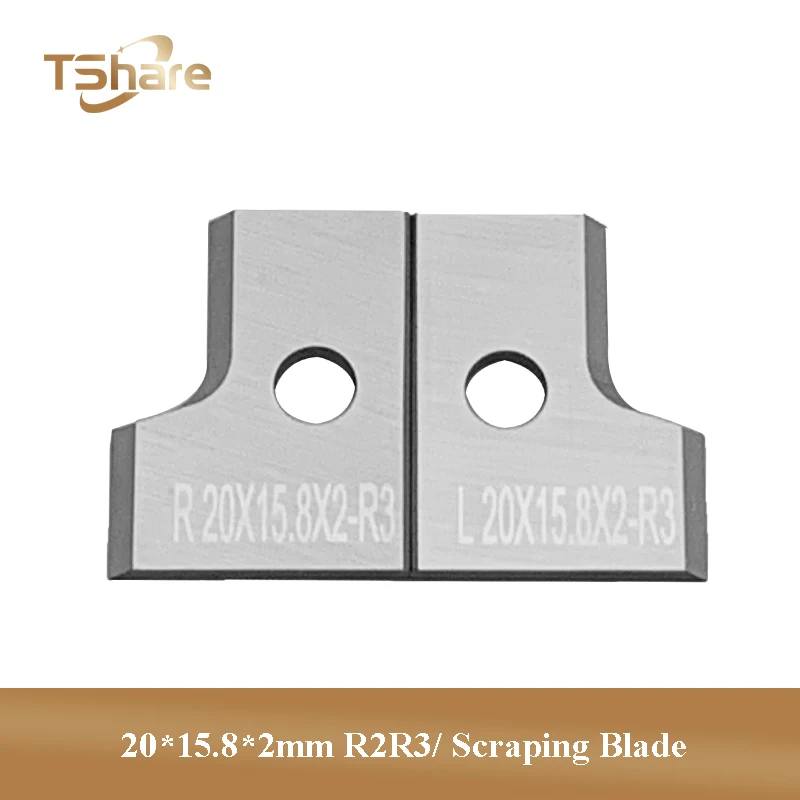 10 pcs Scraping Blade Woodworking Tools Knives Scraper for CEHISA Edge Banding Machine 20*15.8*2mm R2/3