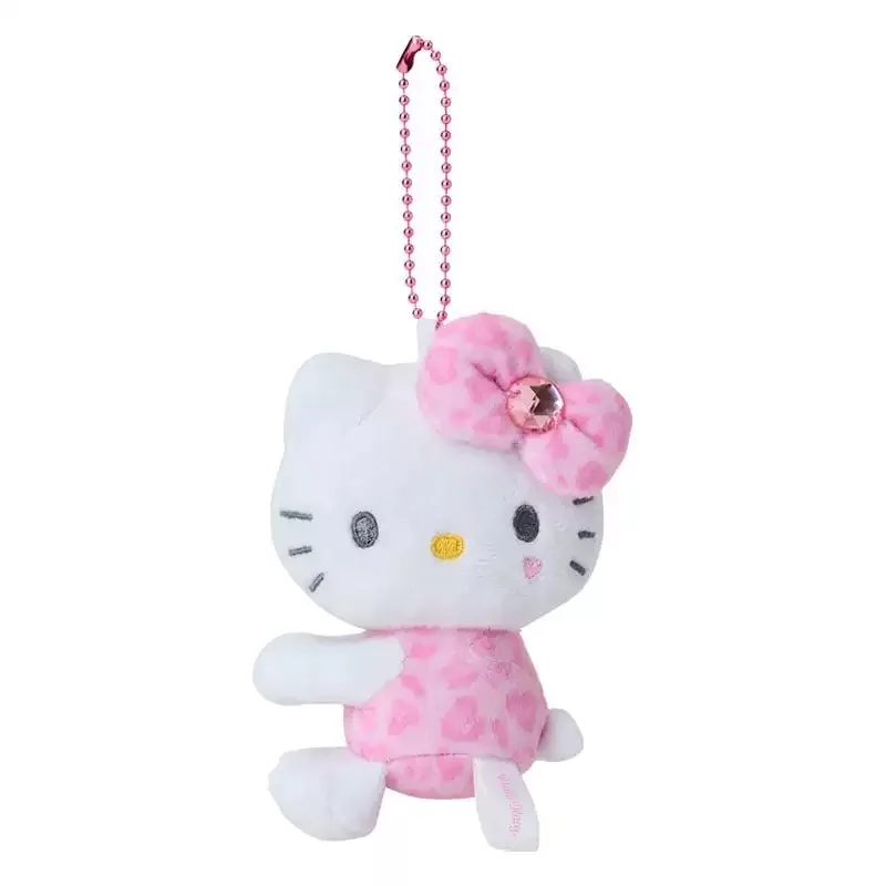 New Product Sanrio Hello Kitty Plush Keychain, Heart shaped Button, Long Leg Pendant, Plush Toy for Girls' Birthday Gift
