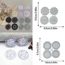 Round Wreath 4pcs Scrapbooking Cutting Dies Paper Cards Making Tool Embossing DIY Decorative Craft Die Cut 2025 New Arrivals